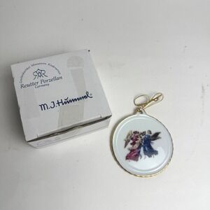 Reutter Porzellan M.J. Hummel Angel Porcelain Ornament Germany Boxed Round